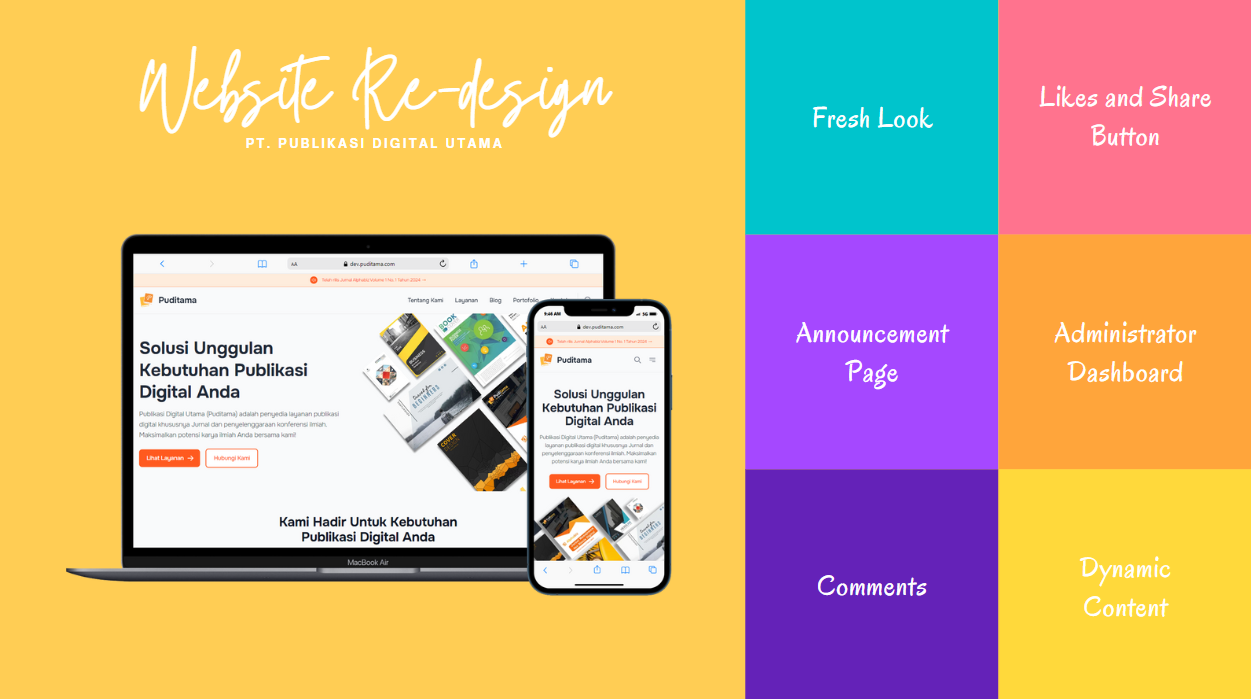 Portofolio Redesign Website Puditama